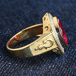 Pastoral's Staff Marquise Red Ruby Womens Bishop
