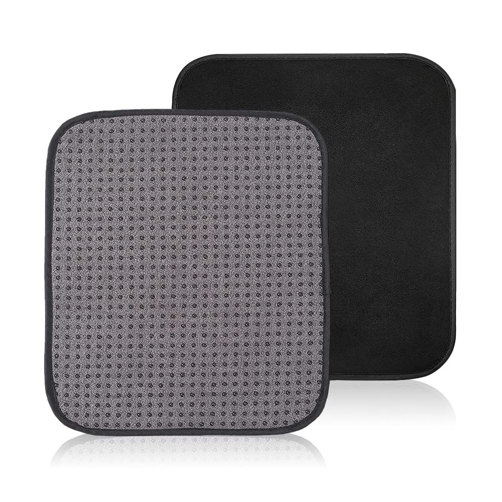 Haohai 2 Pieces Bowling Ball Towel, Bowling Towel Microfiber, Bowling Shammy Pad, Easy Grip Bowling Accessories, 20 x 25cm (Gray)