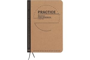 Practice – Monthly Lyric Workbook for Songwriters | Songwriting Journal, Music Composition Notebook, Lyric Writing Book for Artists, Musicians, Creatives | Prompts, Lined Pages, Music Gift