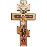 Rlcvecv Orthodox Wall Cross,Orthodox Christian Jesus Icon,Catholic Crucifix Wall Crosses for Home Decors