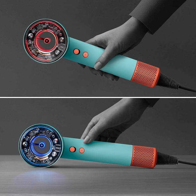 Supersonic Nural™ sèche‑cheveux Straight+Wavy – séchage rapide et intelligent sans dommages causés par la chaleur, ajustement automatique de température, inclus 5 accessoires intelligents