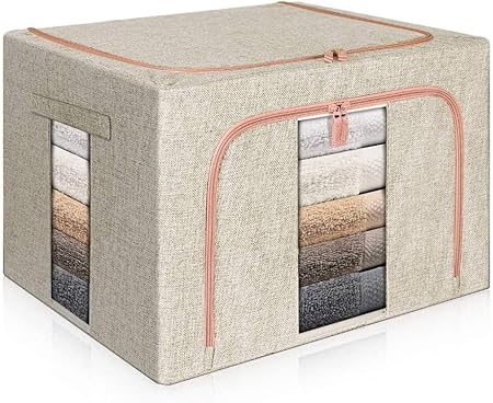 Amazon Co Jp Zaritooto 収納ボックス 衣類収納 耐久性抜群 透明窓付き 大容量 防塵 防湿 無臭 2個セット 幅50 奥行40 高33cm ホーム キッチン
