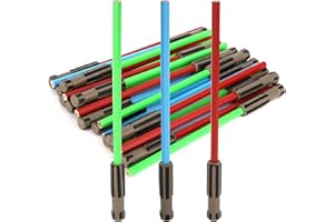 L LIFETIME Light Saber Pencils Party Favors – 24 Pack Blue, Red, Green Pencils with 3D Eraser Tops – Star Fan Goody Bag Supplies, Birthday Celebration Gifts for Kids, Teens & Adults