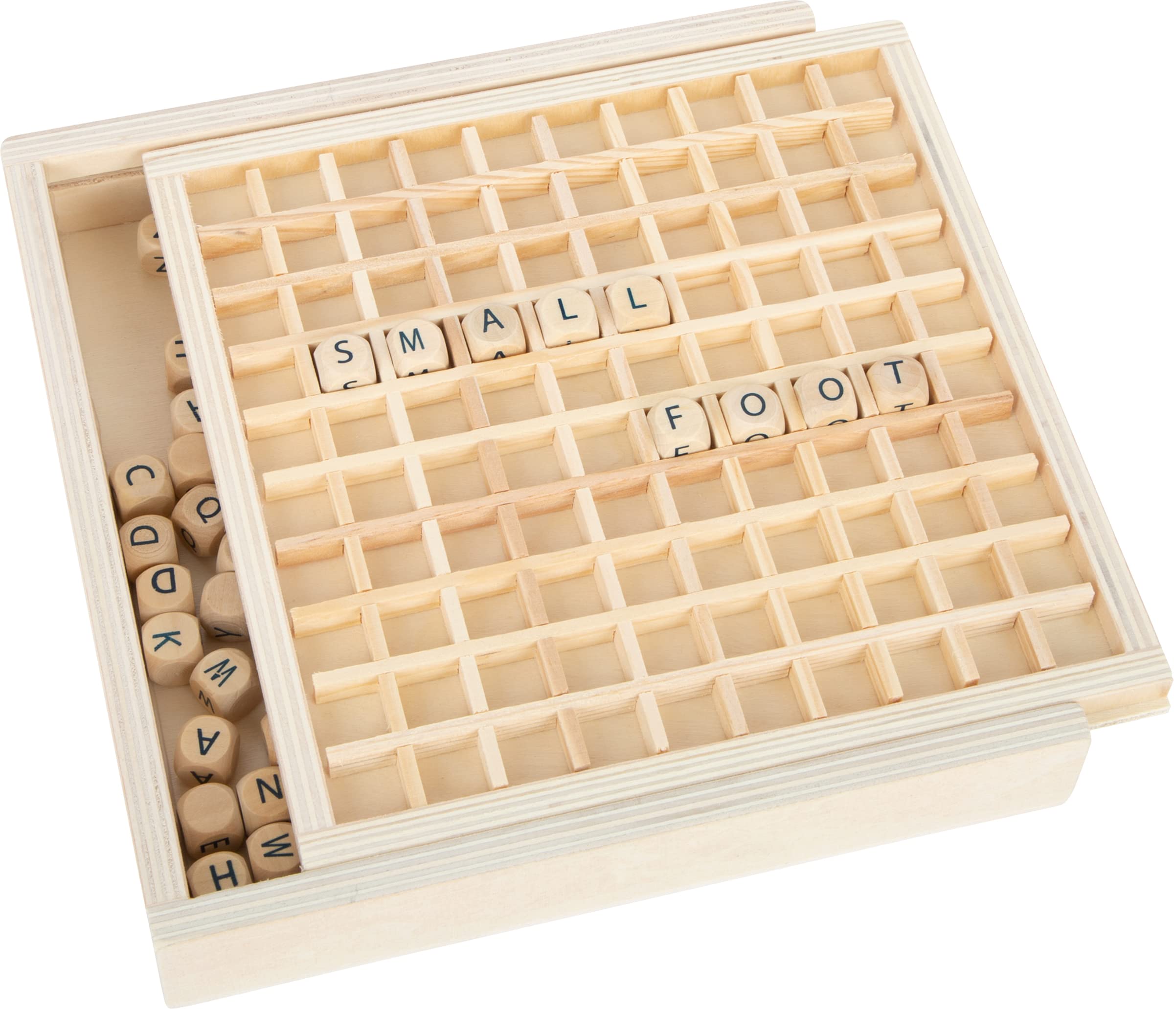 small foot 10952 Word Tiles "Educate", made of FSC® 100%-certified wood, learning toy for ABCs beginners and students