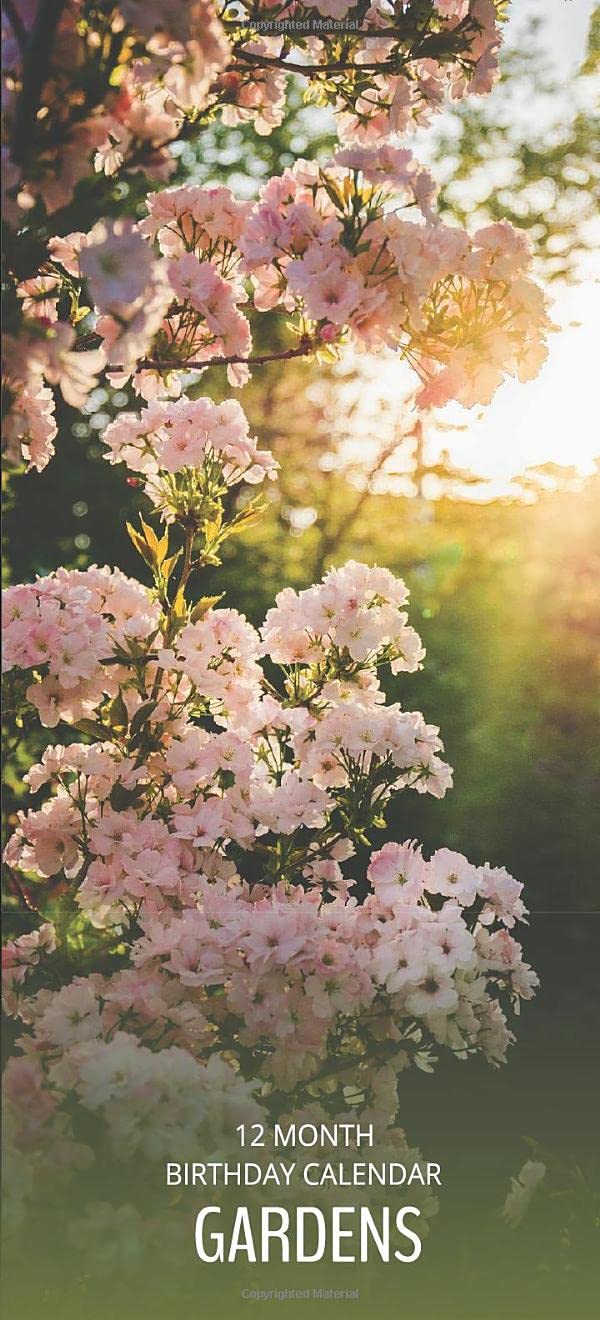 Birthday Calendar: Gardens Perpetual Birthday Anniversary Calendar 5x11 Special Event Annual Reminder Record Book Journal Family Date Keeper Planner for Home and Office (Flower Calendar)