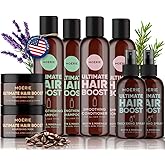 Moerie Shampoo and Conditioner Plus Hair Mask and Hair Spray Mega Pack – The Ultimate Hair Care Set – For Longer, Thicker, Fuller Hair - Volumizing Hair Products – Paraben & Silicone Free - 8 items