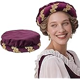 Koalswm Medieval Padded Roll Hat with Cap top Hair Accessory Renaissance Headdress Headpiece