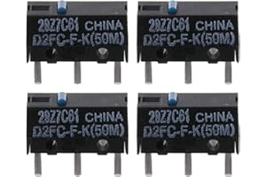 4pcs D2FC-F-K Switch 50 Million Click Gaming Switch 3Pin Blue Dot Computer Mouse Left and Right Button