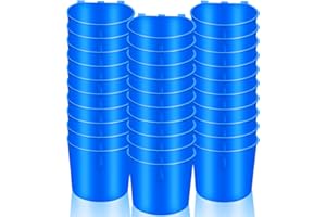 MDAKEGO 30 Pcs Chicken Coop Feeder Water Cup,8 oz Cage Cups Chicken Feeder Waterer, Cage Cups Birds Hanging Feeders, Chicken Feeder Water Bowl for Parakeet Poultry Pigeon Bunny Wire Cage (Blue)
