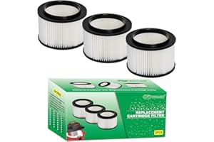 WHI-GN 3 Pack 17810 Filter Replacement for Craftsman Shop Vac Filter 9-17810 for 3 to 4 Gallon General Purpose Vacuums