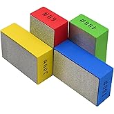 4pcs Diamond Hand Polishing Pads, Diamond Sanding Pads 60#,100#,200#,400# for Ceramic Tile Glass Grinding,Plane Sanding Blocks Polishing