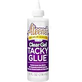 Aleene's Clear Gel Tacky Glue, Dries Clear, 8 fl oz | Clear Gel Formula, Dries Clear, Strong Tacky Hold, Precise Application,