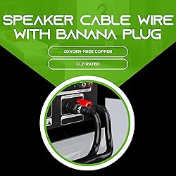 GearIT 10AWG Speaker Cable Wire with Gold-Plated