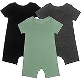 Gaiibbt Baby Rompers Short Sleeve with Snap Closure Infant Clothes