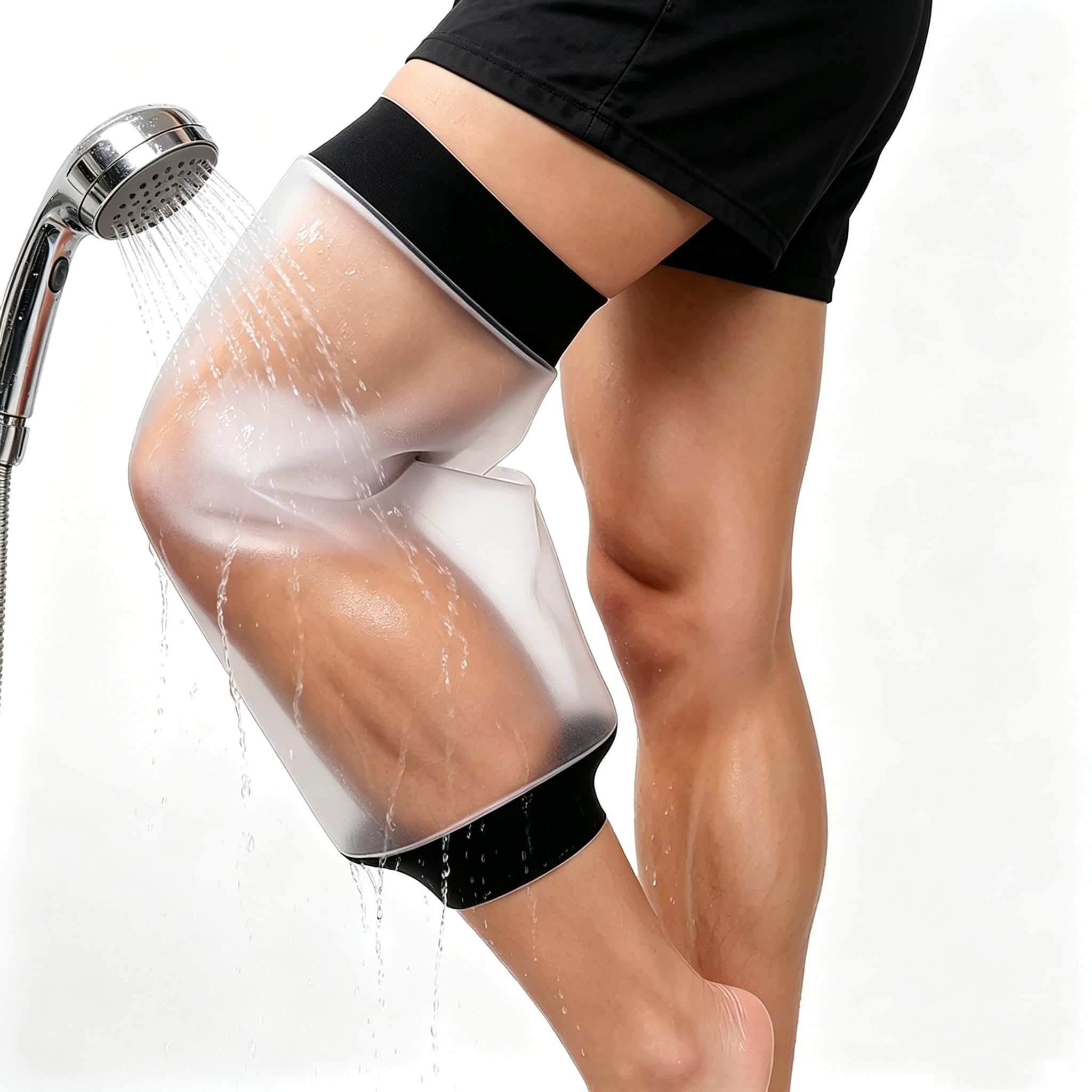 HKF HO KI HO Waterproof Knee Cast Cover for Shower,Bath-Reusable Knee Waterproof Protector Keep Cast and Bandage Dry.-Adult Knee-40cm