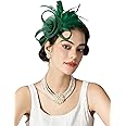 SWEETV Tulle Fascinators for Women, Tea Party Hats for Kentucky Derby, Cocktail, Wedding, Fancy Dress Party