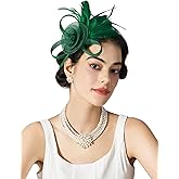 SWEETV Tulle Fascinators for Women, Tea Party Hats for Kentucky Fascinators Derby, Cocktail, Wedding, Fancy Dress Party