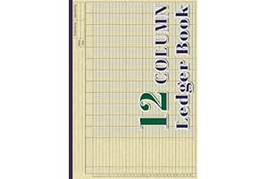 12 Column Ledger Book: Large Print Accounting Ledger Book for Bookkeeping | 12 Column Columnar Pad | Ledger Book for Small Business and Personal ... Layout - 110 Pages (Analysis Logbook)