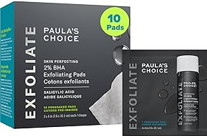 Paula's Choice SKIN PERFECTING 2% BHA Liquid Exfolitant, Salicylic Acid Exfoliant Toner Pads, Facial Exfoliator for Enlarged 