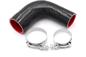 TuoLauthon 4-Ply High Performance 90 Degree Elbow Reducer Coupler Silicone Hose ID 2 to 2.5 inch Leg Length 102mm Wall Thickn