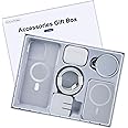 6 Pack Accessories Gift Box Kit Includes Bluetooth Headphones, PD Fast Charger with Cable, Crystal Clear Magnetic Case, Magnetic Charger & Wireless powerbank Compatible for iPhone 14 Pro Max 6.7"