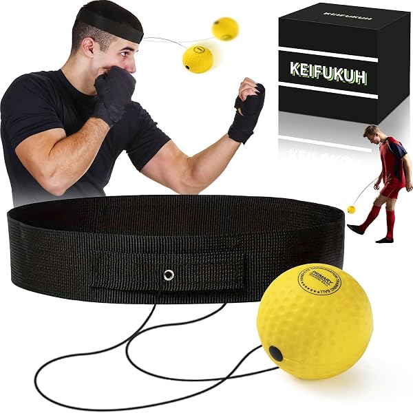 Balle De Réaction Montée Sur Tête Avec Sangle - Set D'entraînement Boxe Pour Coordination œil-main Et Rapidité - 6