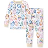 Burt's Bees Baby Girls' Pajamas, 2-Piece Long Sleeve Tee and Pants Organic Cotton PJ Set
