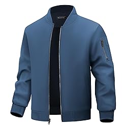 WULFUL Men's Bomber Jacket Lightweight Casual