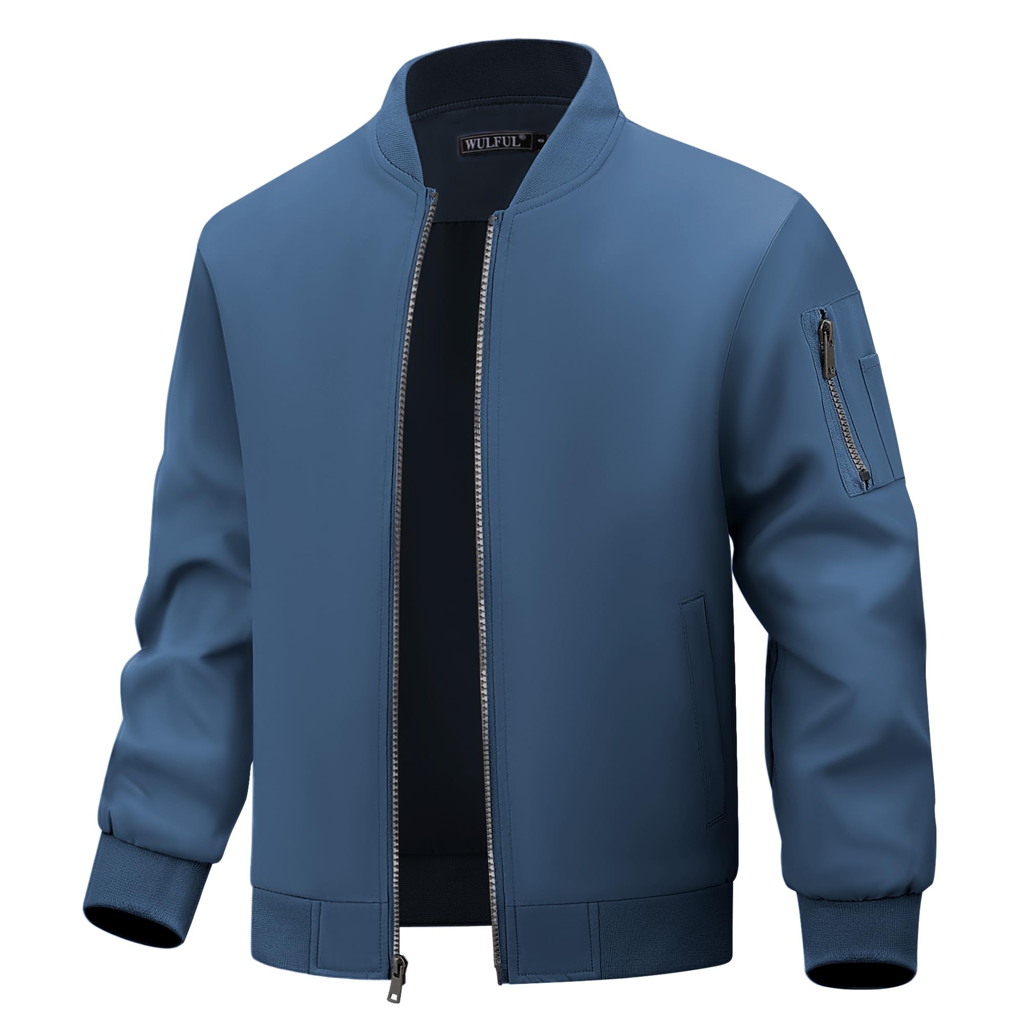 WULFUL Men's Bomber Jacket Lightweight Casual