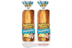BVOJ SALES Nature's Own Hawaiian, Sliced Hawaiian Bread, 20 oz Loaf 2 Pack And (1) BVOJ Spatula