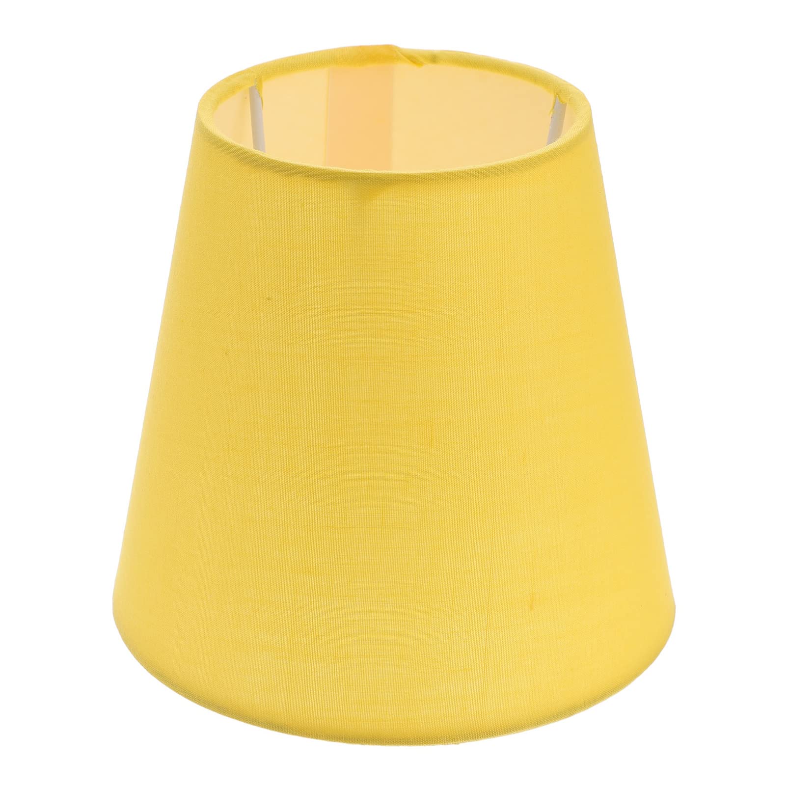 Kichvoe Desk Topper Small Lamp Shade Fabric Lampshade Clip On Chandelier Shades Ceiling Cover Cloth Protector Replacement for Wall Candle Bulbs Floor Yellow Vintage Decor
