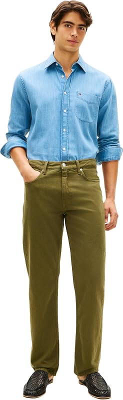 Uomo Jeans Regular Dover Straight Fit, Verde (Dark Artichoke), 30W/32L