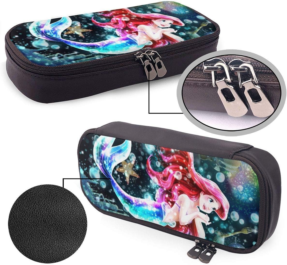 Amazon リトルマーメイド 輝く憧れの世界 アリエル ペンケース 筆箱 化粧ポーチ 取り出しやすい ファスナー付き 収納可能 多機能 持ち運びに便利 学生 大人適用 男女兼用 ペンケース 文房具 オフィス用品