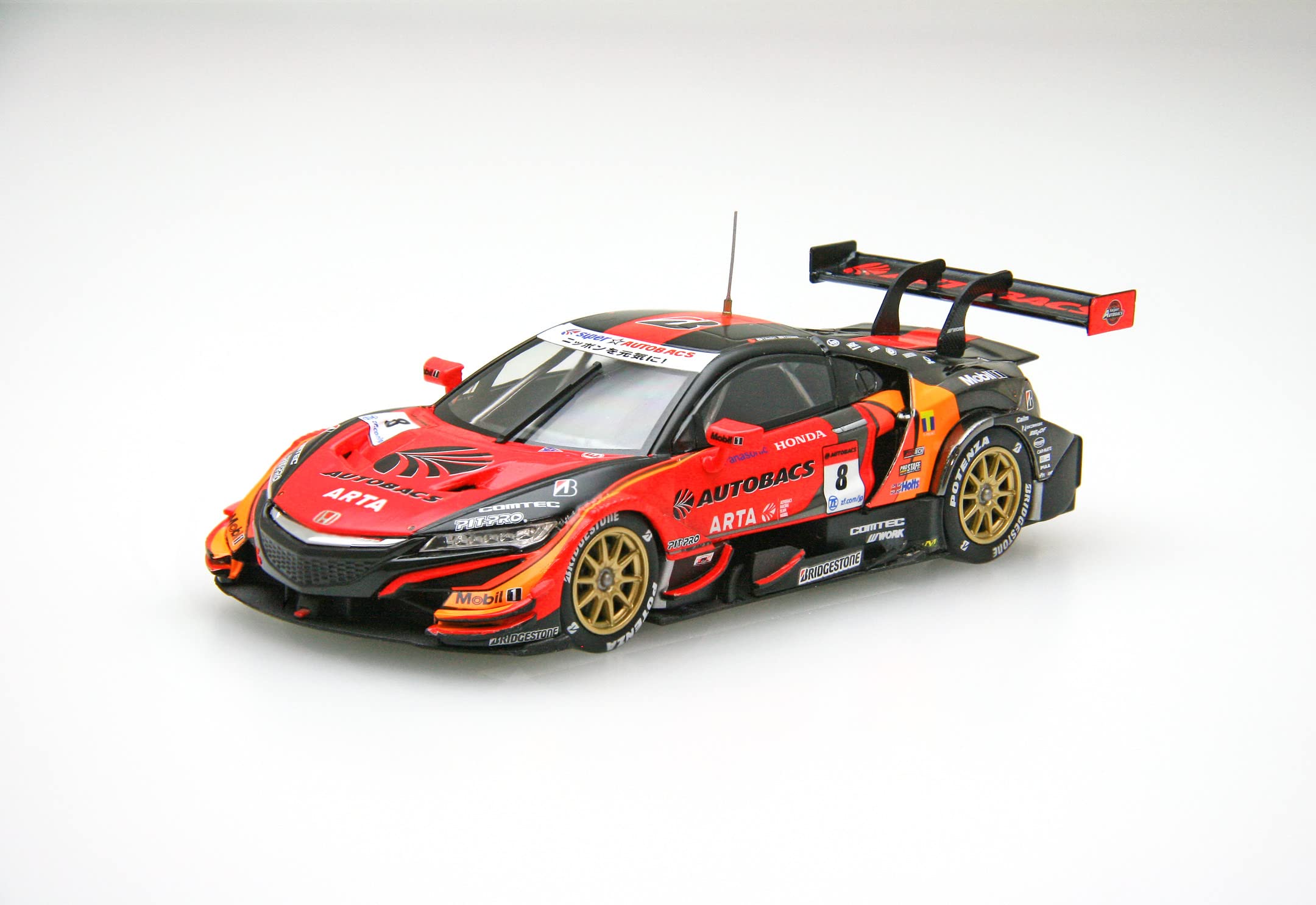 Ebbro 1:43 ARTA NSX-GT GT500#8 591045629 - Free-standing Model, Die-Cast, Collector, Racing Car, Multi-Colour