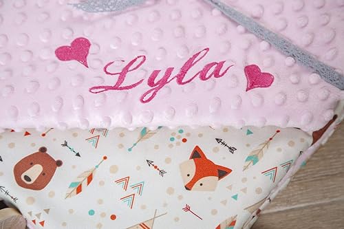 personalised minky baby blanket
