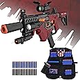 SOFITEN Toy Gun Automatic Sniper Rifle with Tactical Vest Kit, Scope. Toy Foam Blaster Dart Toys with 120 Darts, IR and Flashlight. The Shooting Activity Game for Kids Age 8+