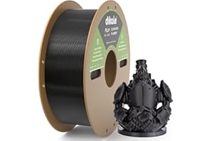 dikale PLA Pro 3D Printer Filament 1.75mm, Neatly Wound 1KG/2.2lbs Spool PLA+ Refills, Dimensional Accuracy +/- 0.03 mm, Compatible with Most FDM 3D Printers, Black