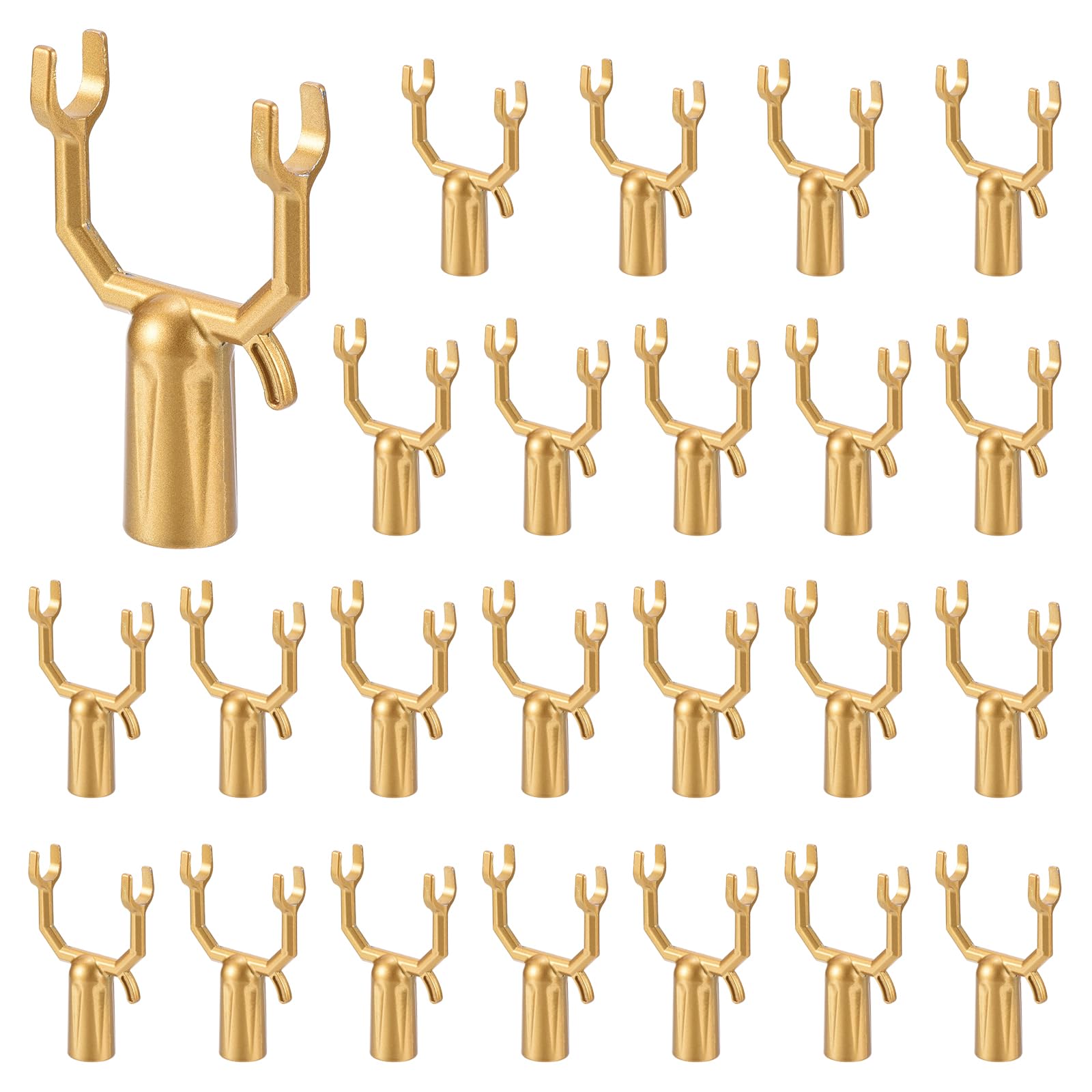 PATIKIL 24 Pack Metal Tree Branch Support Tree Straightening Kit for Propping Up Fruit Tree Tree Stake and Support Crutches Fits 0.75 inch Round Pole for Vineyard Garden Orchard, Gold