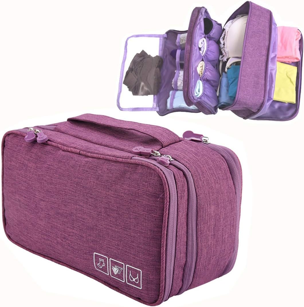 Travel Underwear Organizer, Portable Waterproof Travel Storage Organizer for Cosmetics Toiletries, Hotel, Home, Bathroom