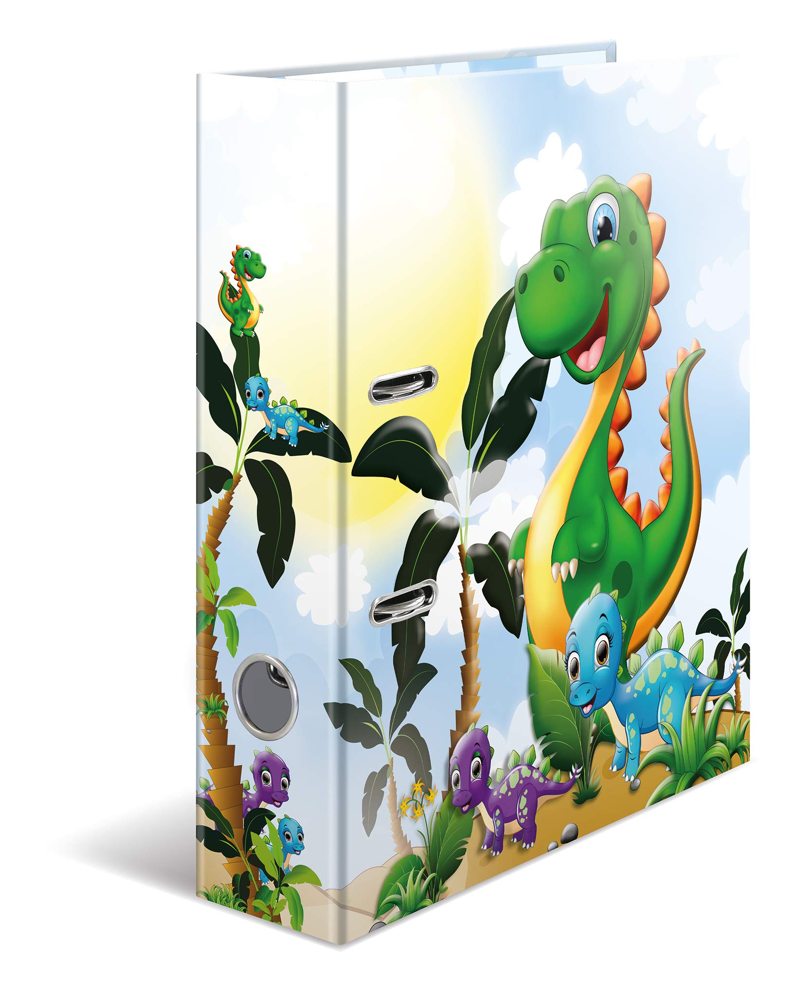 HERMA Lever Arch File Kindergarten with Dinos Motif, A4, 70 mm Spine, with Inner Print, 1 Folder