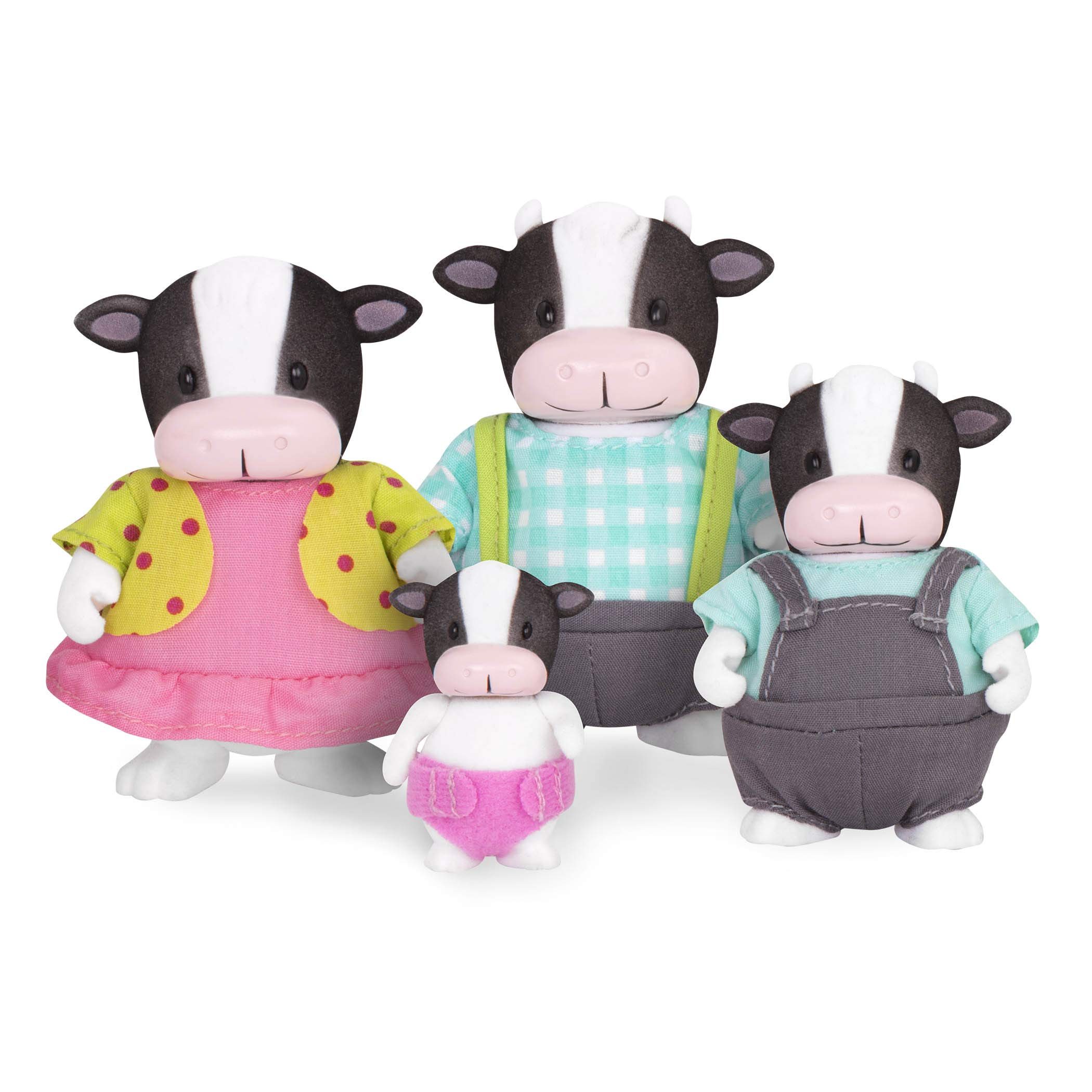 Li’l Woodzeez – MoosicalMoo Cow Family – 5 Pieces Toy Set with Miniature Animal Figurines and Storybook – Animal Toys and Accessories for 3+ Years