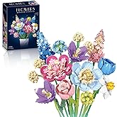 Flowers Building Set 865 PCS Flowers for Adults and Kids, DIY Building Toys with Vibrant Colors and Exceptional - Great Home