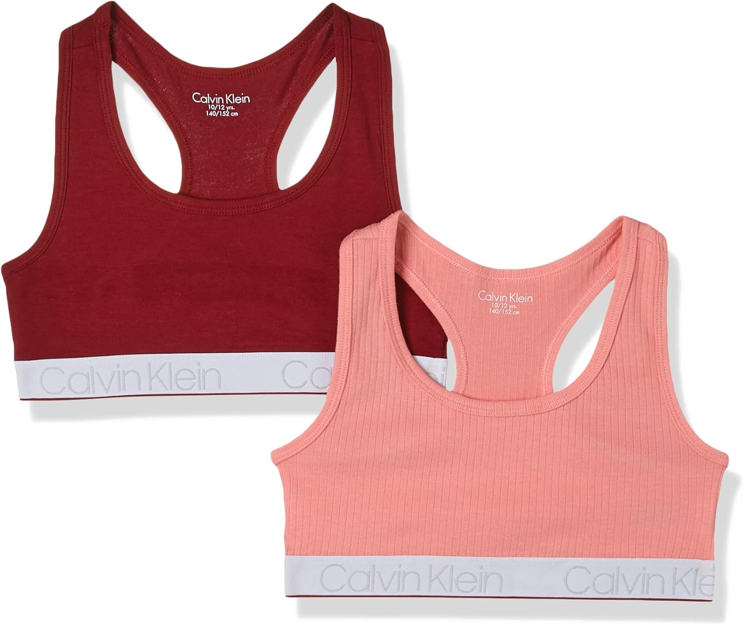 Calvin Klein Calvin Klein Mädchen 2pk Bralette BH, Rosa (1FlamingoPink