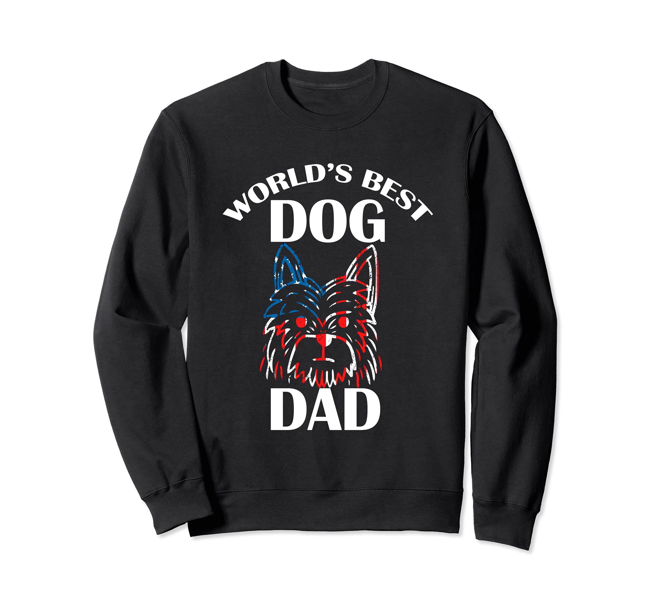 Worlds Best Dog Dad Greatest Daddy Animal Pet Puppy Parent Sweatshirt