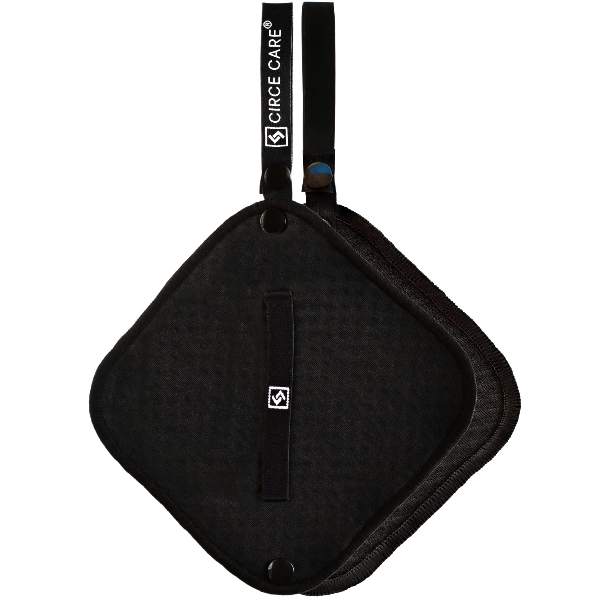 CIRCE CARE Pee Cloth:Silver Infused Pee rag for Women who Pee Outdoors, Reusable Absorbent Wipes, Eco alt. to Toilet Paper, Female Urination Solution for Camping, Hiking (1pc Blackout)