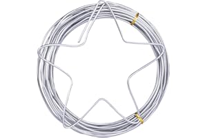 Silver Aluminum Wire Metal Craft Wire 3mm Diameter (9 Gauge), 10 M (32.8 feet), Bendable and Flexible Floral Armature Wire for DIY Arts and Craft Projects by STARVAST