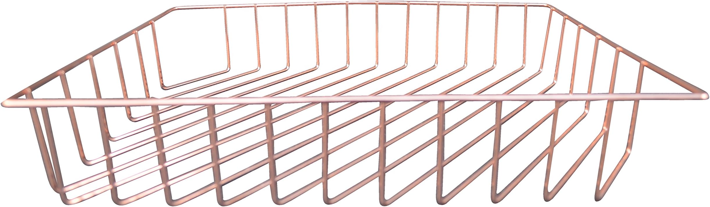 Candlelight 555864 Diagonal Line Wire Paper Tray - Rose Gold