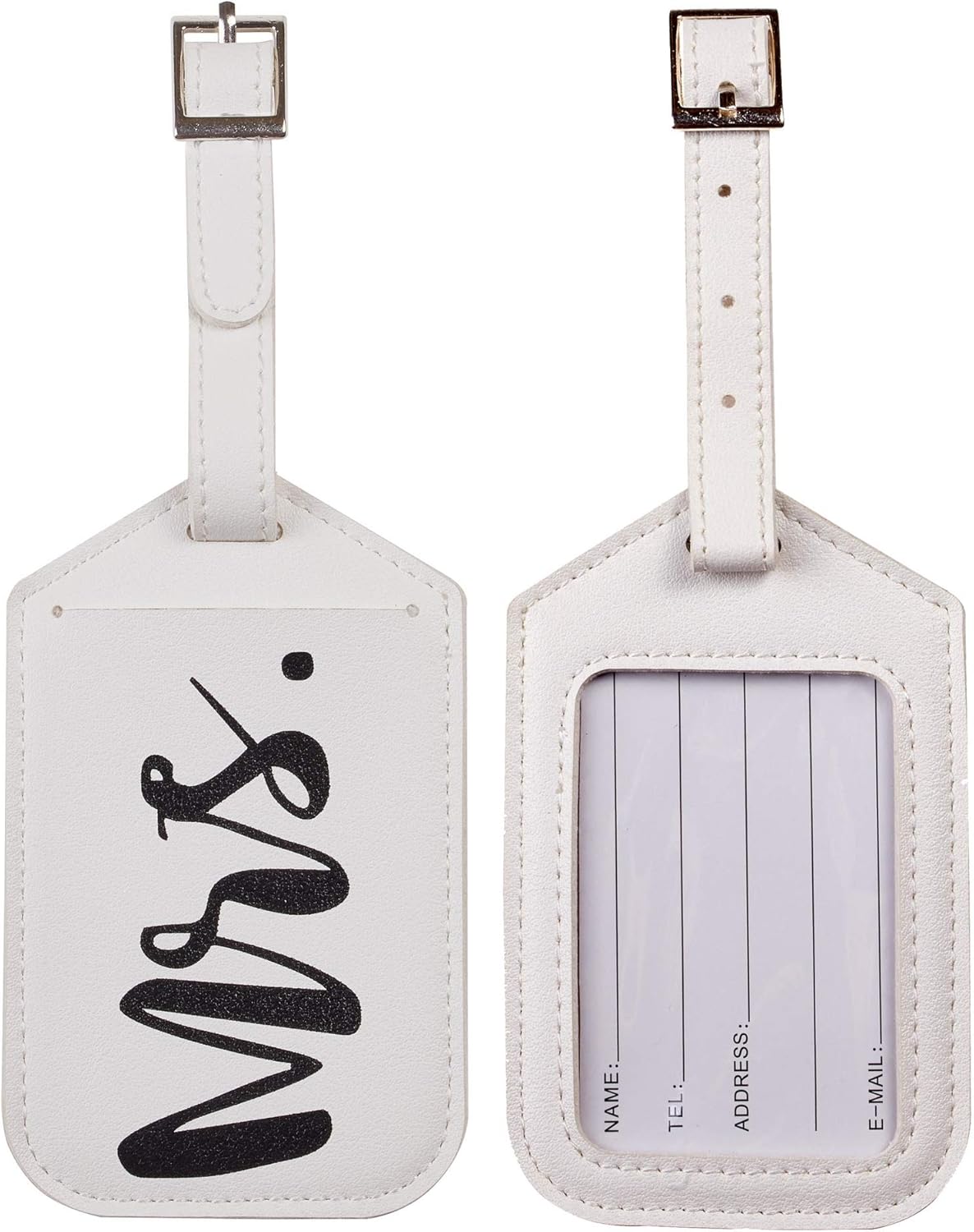 3 Pack Mr & Mrs Honeymoon Travel Luggage Tags: Office Products