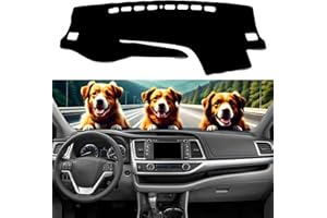 IIKSDII Dashboard Cover Mat for Toyota Highlander 2014 2015 2016 2017 2018 2019 Accessories Dash Cover Dash Mat Sunshade Glare UV Rays Protector