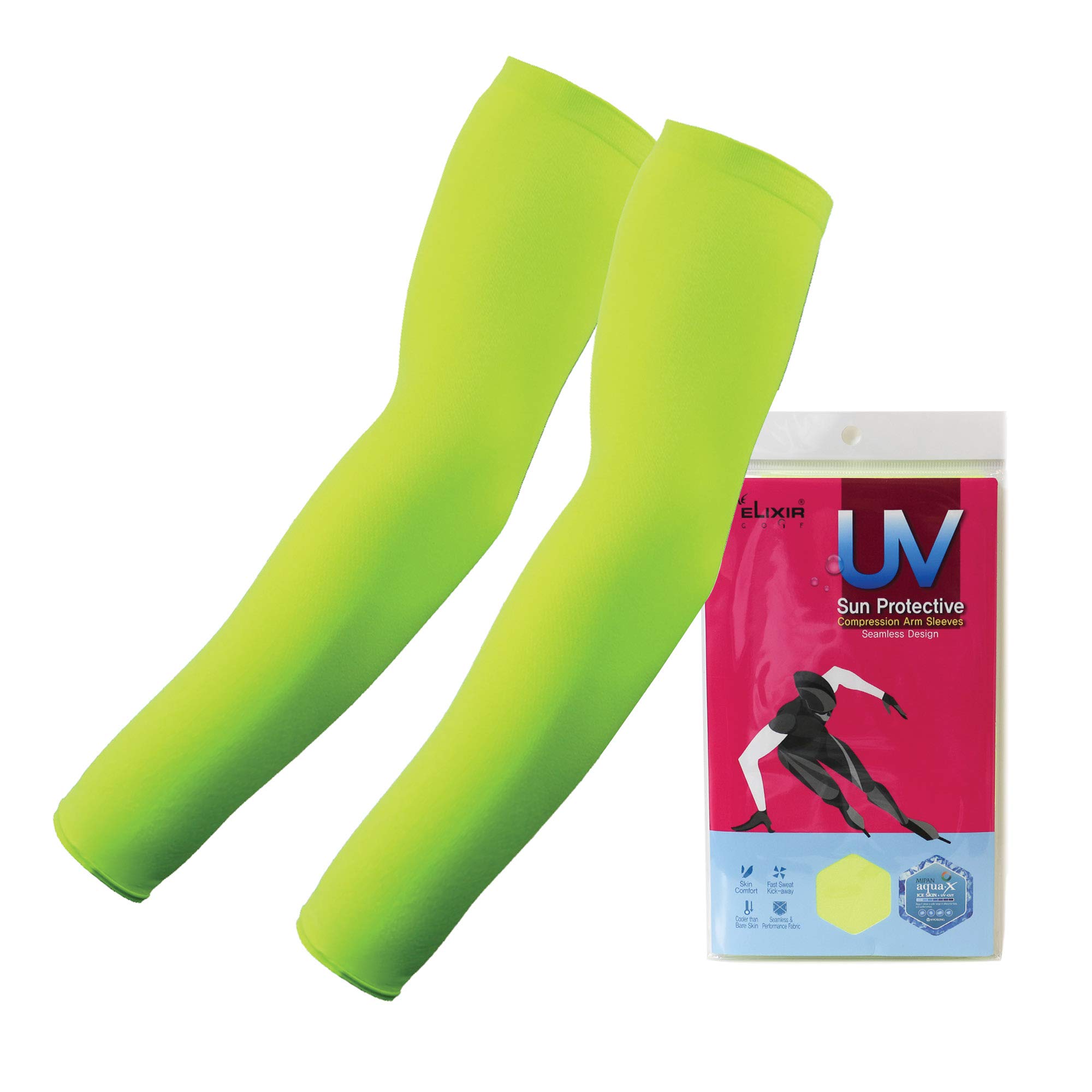 Elixir Arm Cooler Cooling Sleeves UV Protective Compression Arm Sleeves, 1 Pair
